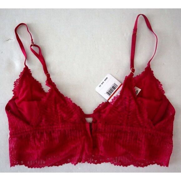 Free People OB1070262 Sz XS Fuschia Pink Alyssa Underwire Lace Bralette $48 - Picture 2 of 9